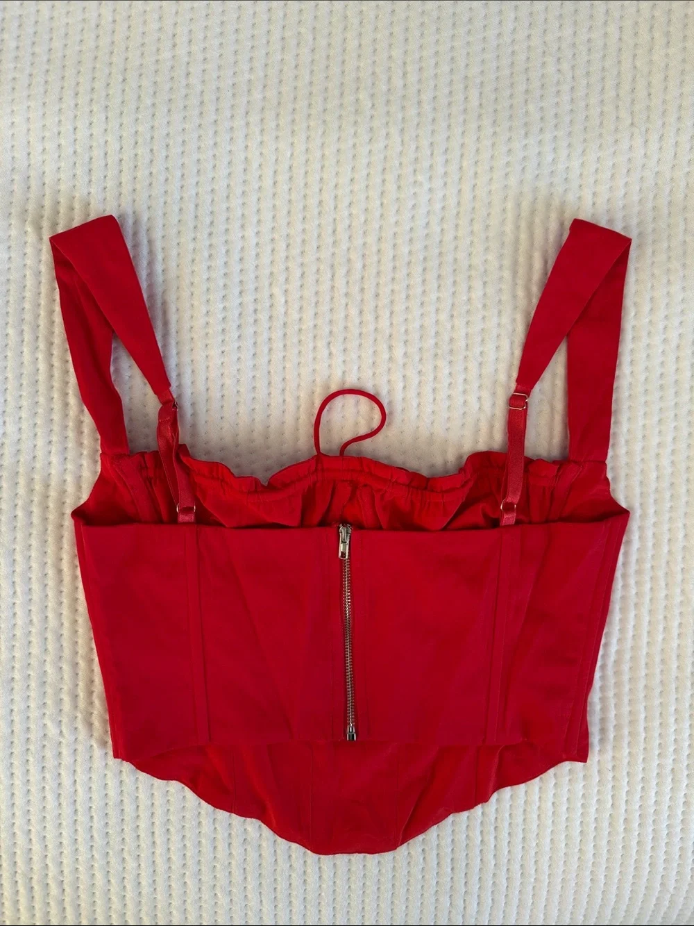 White Fox Boutique Red Bustier Top - Picture 4 of 4